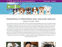 Tablet Screenshot of canineconciergepets.com